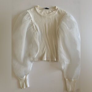 ZARA Puff-Sleeve Top